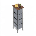 Ladekast met stoffen bekleding, kleur wit