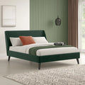 Bedframe met hoofdbord met stoffen bekleding, kleur grijs