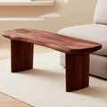 Opbergbank van hout met walnootlook, kleur walnootbruin