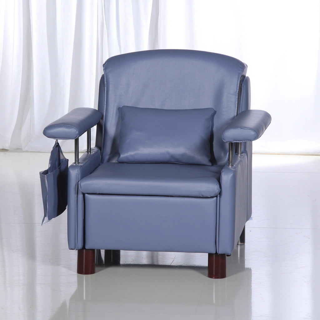 Slaapbank met stoffen bekleding, kleur grijs